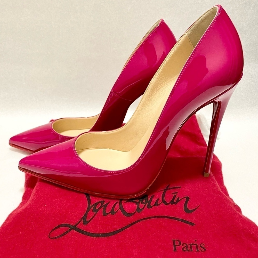 Christian Louboutin So Kate 100mm stiletto, hot pink, patent leather EU38.5 - Picture 3 of 9